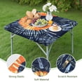 thumbnail image 4 of Colorful Tie Dye Pattern Square Fitted Tablecloth with Elastic Edge,Square Table Cover,Washable Elastic Table Cover for Home Kitchen Party Decor 34"x34", 4 of 6