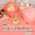 thumbnail image 4 of AYUQI 80th Birthday Decorations Party Set for Women Birthday Gifts, 80 & Fabulous Sash and Tiara, 80th Birthday Candles and Cake Topper, Rose Gold 80th Balloons, Rhinestone Brooch, Number 80 Balloon, 4 of 7