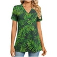 thumbnail image 2 of ATENAR Shirts for Women Soft Lightweight Womens Shirts Loose Tee Green XL, 2 of 7