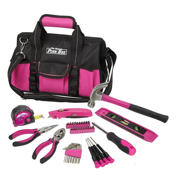 The Original Pink Box PB40TBK 40 Piece Tool Set and Bag, Pink