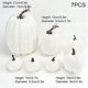 thumbnail image 3 of Calabaza artificial blanca decorativa de espuma para escritorio, 21 piezas, 3 of 5