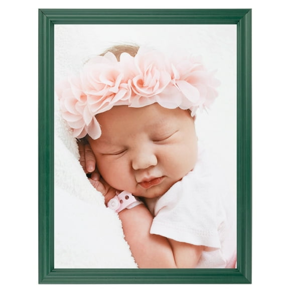 ArtToFrames 9x12" Green Picture Frame, Green Wood Poster Frame, with Regular Glass and Foam Backing 3/16 inch (FBPL-4157)