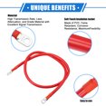 thumbnail image 3 of 1 par de cables inversores de bateria de cobre Unique Bargains 4 AWG 3 pies universal para coche negro rojo con anillo de 5/16 pulgadas, 3 of 7