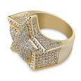 thumbnail image 1 of Anillos Hip hop Yashi para hombres y mujeres color dorado plateado circonita cúbica tamaño 7-11, 1 of 5