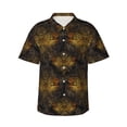 thumbnail image 1 of Fotbe Gold Dragonfly Mandala Camisa Hawaiana para Hombre Unisex – Camisa Casual de Verano con Botones de Manga Corta de Algodón y Lino,X-Large, 1 of 7