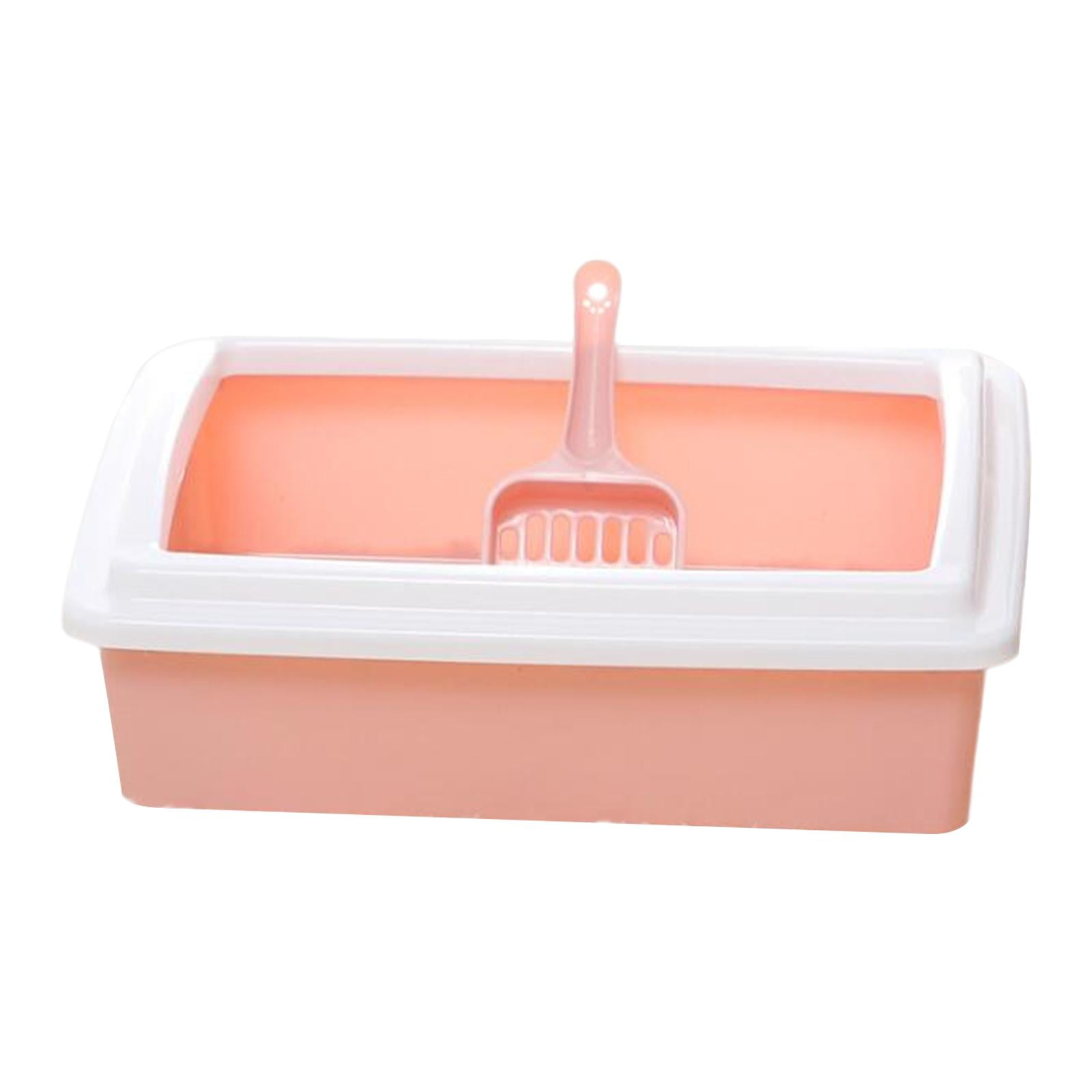 Cat Litter Tray Potty Pet Toilet with Frame Splashproof Bedpan Deep Loo