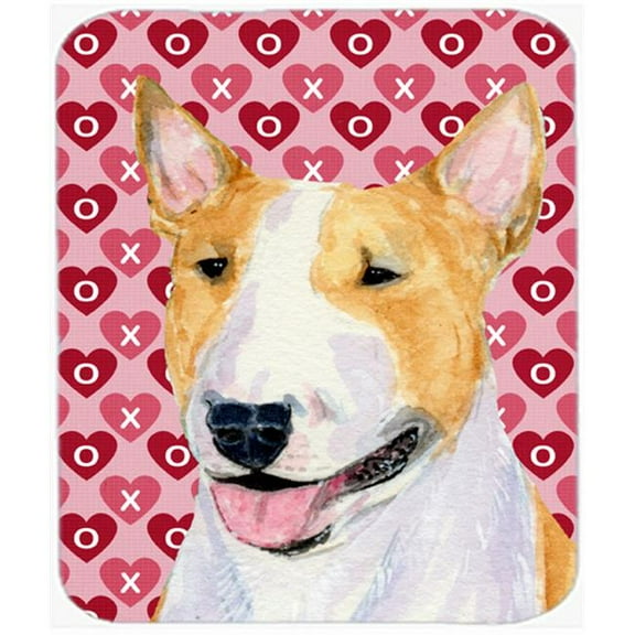 Carolines Treasures  Bull Terrier Hearts Love And Valentines Day Mouse Pad