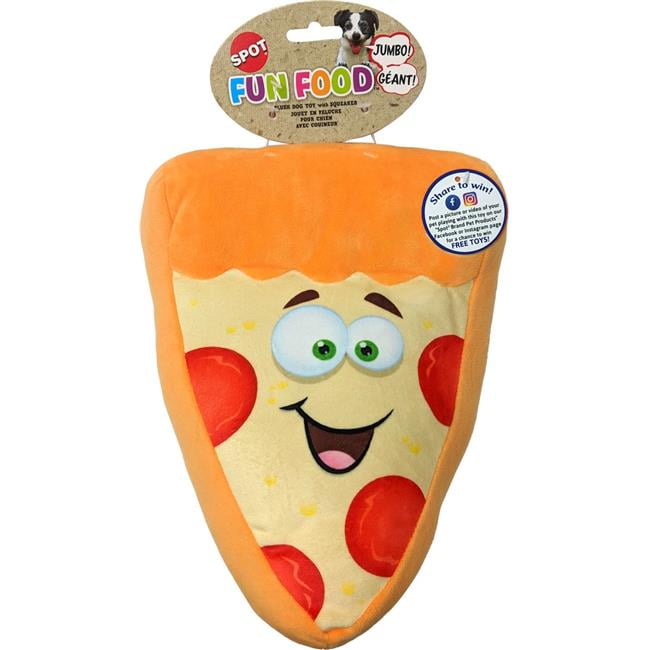 TopDawg 39100 11 in. Fun Food Jumbo Pizza Plush Toy, Assorted Color