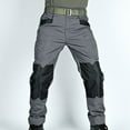 thumbnail image 4 of Pantalones largos para hombre, pantalones de senderismo con bolsillos, resistentes al agua y antidesgarros, pantalones militares de carga para pesca., 4 of 4