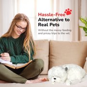 Perfect Petzzz Original Petzzz Maltese, Realistic, Life-Like Stuffed Interactive Plush Toy, Electronic Pets, Companion Pet Dog with 100% Handcrafted Synthetic Fur