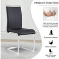 thumbnail image 6 of Sudica Set of 4 Modern Dining Chairs, PU Leather, High Back, Metal Legs, Black, 6 of 9