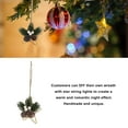 thumbnail image 4 of Handmade Unique Pine Cone Christmas Hanging Decorative Wreath,  Twine and Polyester, DIY Star String Lights, Multifunctional Room Decorations, 4 of 8