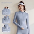 thumbnail image 4 of Abrigo deportivo de primavera y otoño para mujer, ropa ajustada de manga larga para correr, fitness, yoga, chaqueta superior, 4 of 4