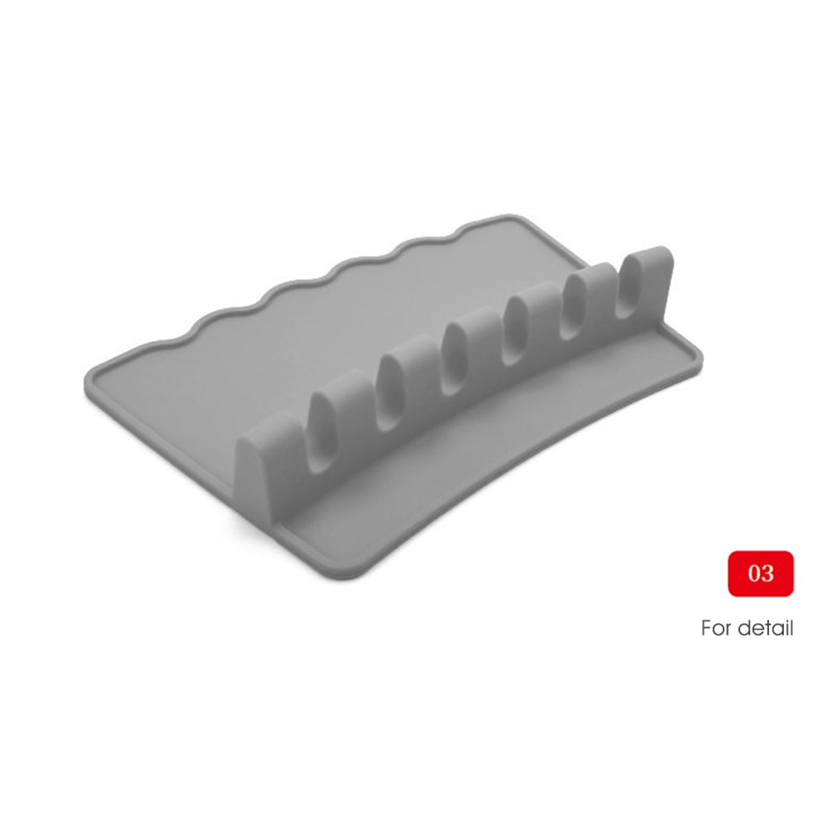 Private Jungle Silicone Spoon Rest Heat-Resistant 6 Slots Utensil Rest with Drip Pad Spoon Holder for Kitchen Countertop Cooking,Multiple Kitchen Utensils Spatula Rest Holder,Gray Private Jungle Silicone Spoon Rest Heat-Resistant 6 Slots Utensil Rest with Drip Pad Spoon Holder for Kitchen Countertop Cooking,Multiple Kitchen Utensils Spatula Rest Holder,Gray