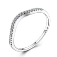 thumbnail image 2 of Brilliant Round Moissanite Eternity Band, Moissanite Wedding Band, Diamond Band, Promise Ring, Stackable Ring, D-VVS1, 18K White Gold Plated, 2 of 8