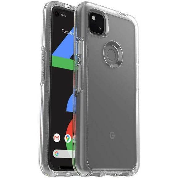 Veeki Symmetry Clear Series Case for Google Pixel 4a (ONLY, Not Compatible with 5G Version) - Stardust (Silver Flake/Clear)