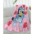 thumbnail image 6 of Bluey Balloon Party 46" x 60" Throw Blanket, Kids, Pink, Microfiber, BBC Studios, 6 of 8