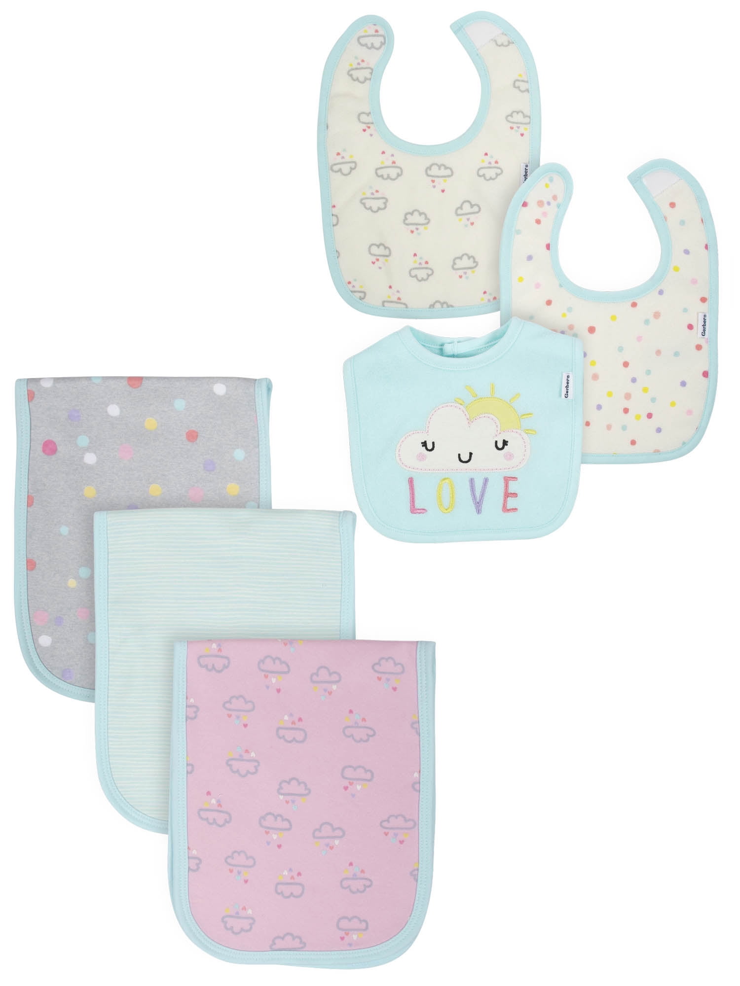 Marima Love in Hands Personalized Scarf Bib Feeding & Teething Fancy Baby Bibs and Burp Cloth Polyester Cotton