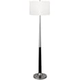 thumbnail image 4 of Evelyn&Zoe Lyon Two-Tone Floor Lamp with Fabric Shade in Brushed Nickel/Matte Black/White, 4 of 8