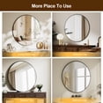 thumbnail image 6 of BEAUTYPEAK 30" Wall Mirror Bathroom Mirror Wall Mounted Round Mirror, Black, 6 of 7