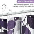 thumbnail image 5 of Royal Purple Leaf Shower Curtain for Bathroom Botanical Eucalyptus Nature Eucalyptus Shower Curtain Set Floral Leaves Bathroom Decor Natural Bath Curtain 72x72, 5 of 6