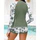 thumbnail image 5 of Traje de baño Daci de 3 piezas con protección solar y estampado de palmeras, talla L, 5 of 6