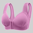 thumbnail image 2 of Fsqjgq Front Closure Wireless Bras for Women Large Size Underwear Thin Lightweight Gathered Push Up Bra Full Coverage Sports Bra Comfort Sleep Bralettes 38, 2 of 3