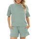 thumbnail image 1 of Tops de Verano de Mujer Casual, Suelto Casual de Dos Piezas, Manga Corta Y Bolsillo Shorts Set, 1 of 6