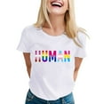 thumbnail image 1 of T-shirt à Col Rond Imprimé Élégant pour Femmes T-Shirt à Manches Longues T-Shirts Unis à Manches Longues pour Femmes T-Shirt de Course pour Femmes T-Shirt à Rayures Femmes T-Shirt Mince à Manches Longues T-Shirts Plus Trash Femmes T-Shirt Uni T-Shirts Longs, 1 of 4
