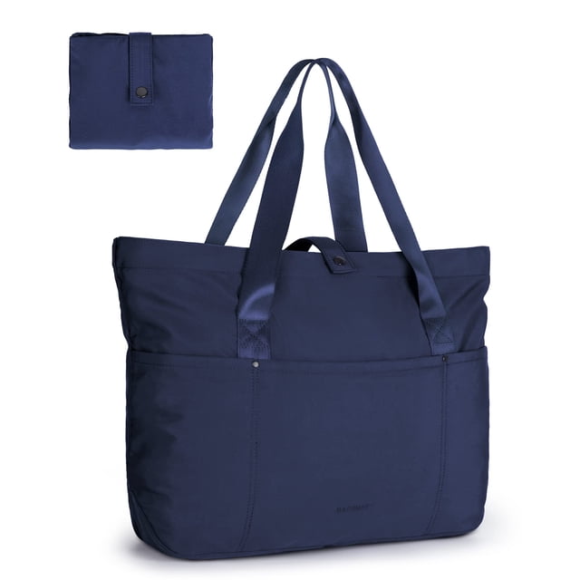 Bolsa BAGSMART para mujer plegable con cremallera, 20 L, azul marino