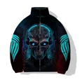 thumbnail image 2 of Abrigo de invierno para hombre, con algodón añadido para mantener el calor, estampado de calaveras personalizado, novedad en parkas, abrigos para hombre modernos y versátiles, chaquetas de invierno, 2 of 4