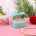 thumbnail image 6 of RUseeN Travel Jewelry Ring Case,Small Jewelry Ring Box,Ring Holder,Mini Jewelry Case Portable Storage Case, for Women Girls, for Travel,Business,Wedding,Bridesmaid Gift, Blue, 6 of 7