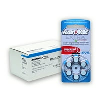 60 Rayovac Extra Hearing Aid Batteries Size: 675