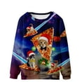 thumbnail image 2 of Chemises de Noël à Manches Longues pour Hommes Mode Décontractée Chandail de Noël Chandail en Molleton Impression 3D Manches Longues Col Rond Chandail Haut Chemisiers Chemises de Noël pour Hommes Manches Longues, 2 of 5
