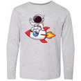 thumbnail image 3 of Inktastic Rocket Ship Astronaut Long Sleeve Youth T-Shirt, 3 of 5