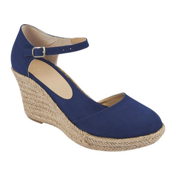 SANDALIA DE PLATAFORMA COLOR MARINO CON SUELA DE YUTE Mundo Terra 023405