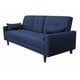 thumbnail image 3 of Sofá Cama Reclinable El Bazar Store Cancún Lino Azul Marino Brazos Separados Respaldo Abatible, 3 of 7