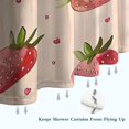 thumbnail image 6 of Strawberry Plants Fruit Heart Beige Pattern Shower Curtain 36"x72" ,Bathroom Decorative Shower Curtains Set with 12 Hooks,Modern Waterproof Washable Shower Curtain, 6 of 6