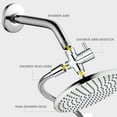 thumbnail image 2 of Shower Head Diverter Valve, G1/2" Shower Arm Diverter 3-Way Universal Solid Brass Shower Diverter Valve for Hand Shower Head and Fixed Spray Head., 2 of 7