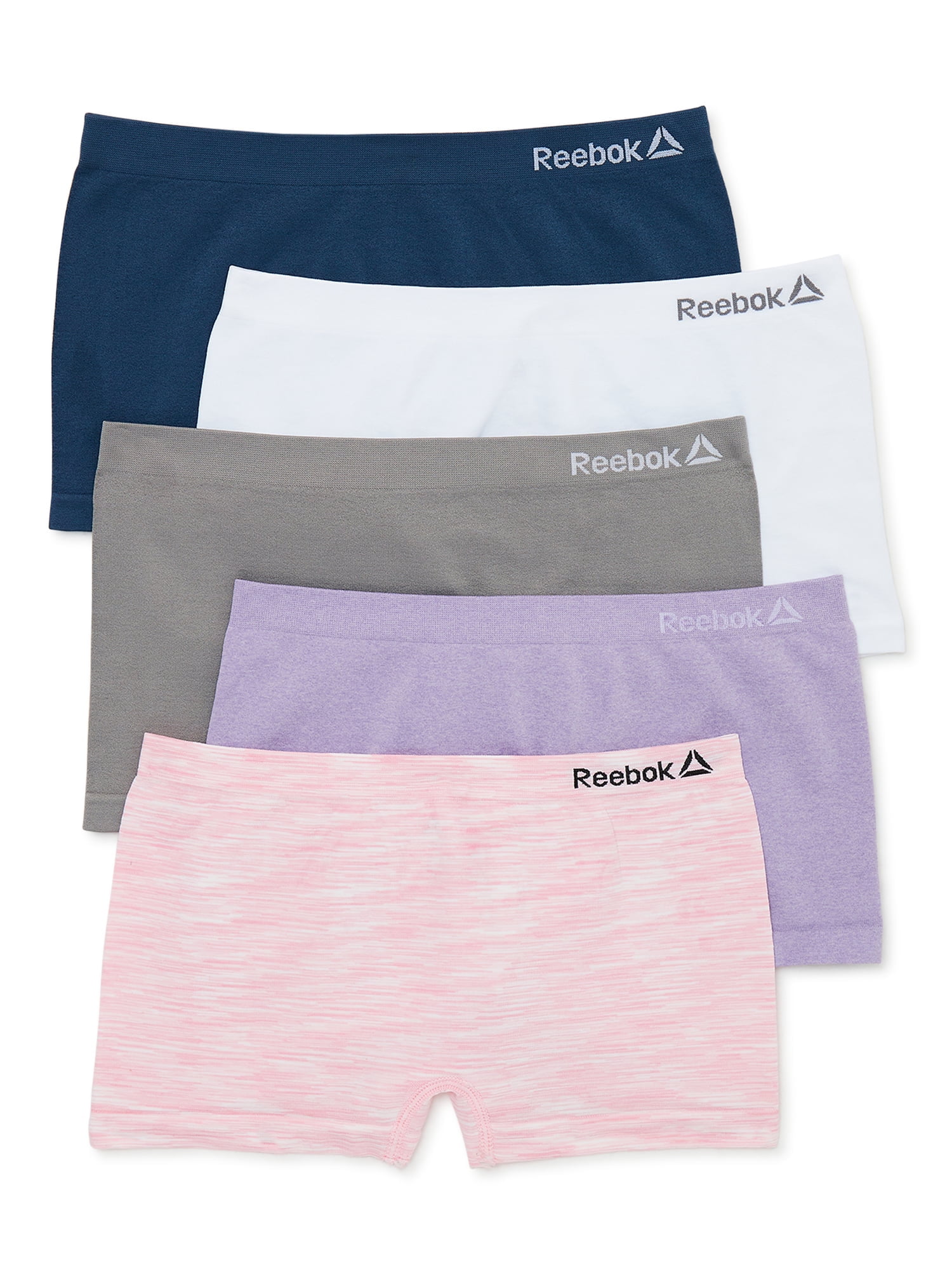 Reebok Girls Seamless Boyshorts Panties, Medium, 5-Pack - Walmart.com