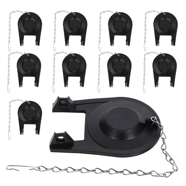 FESTFENDS 10Pcs Universal Black Toilet Flapper Valve Easy Install Water-Saving Toilet Tank Seal
