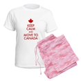 thumbnail image 6 of CafePress - Keep Calm Move To Canada Women's Light Pajamas - Women's Short Sleeve Print T-Shirt and Pants Light Cotton Pajama Set, 6 of 7