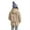 Khaki, variant on FEIFLY Children's Sweatshirts Fashion Cute Pockets Zipper Backpack Design Long Sleeve Solid Color Kids Hooded Pullover Tops Fall Winter Comfort Streetwear