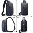 thumbnail image 6 of BANGE Waterproof Men's Sling Bag, Large Capacity Crossbody Backpack Durable, 6 of 9