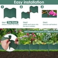 thumbnail image 4 of 20PCS Lawn Gardens Fence Edgings Kit Easy to Install Versatile Edging Border No Dig Landscape Sturdy Gardens Landscape Edging Borders Stable Interlocking Landscaping Edging for Outdoor-green-, 4 of 10
