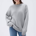 thumbnail image 2 of fatyb Women's Oversized Sweaters Long Sleeve Knitted Pullover Casual Crewneck Fall Winter Loose Tops, 2 of 7