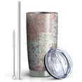 thumbnail image 2 of 20 Oz Pioneer Flower Coffee Tumbler Double Wall Insulated Stainless Steel Water Bottle | Metal Reusable Thermoses Flask with Cup Cap | Leak & Sweat Proof with Anti-Dust Lid, 2 of 7
