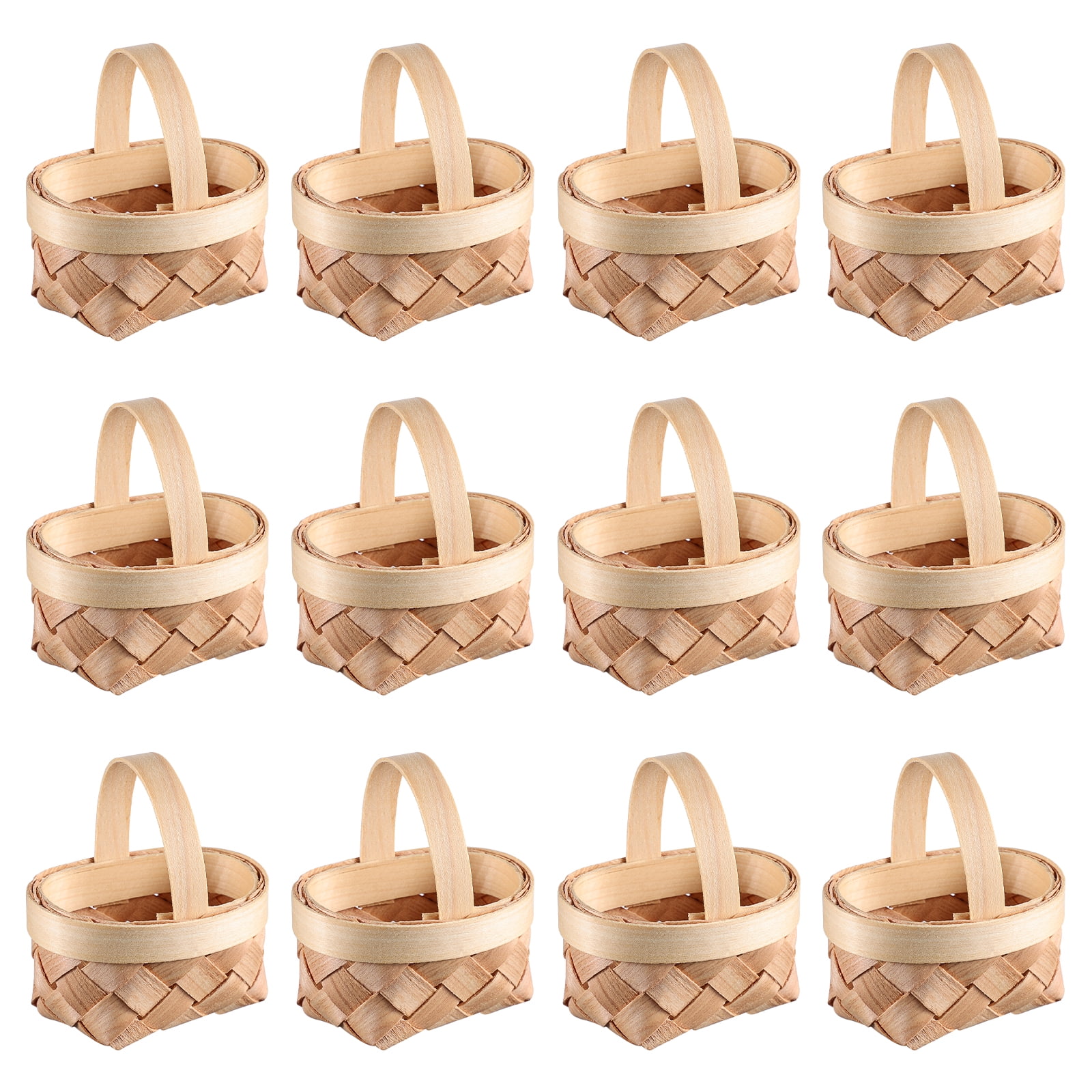 Etereauty Basket Mini Baskets Woven Easter Tiny Handle Wicker Crafts