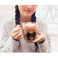 thumbnail image 6 of Silver Buffalo Disney Mickey and Minnie Kiss and Heart Hands Glitter Handle Glass Mug, 14 Ounces, 6 of 7