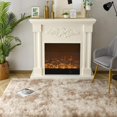 thumbnail image 6 of Lochas Soft Area Rugs Tie-dyed Print Shaggy Fluffy Carpets for Living Room Bedroom Nursery Kids Play Mat 4'x6', Camel, 6 of 7